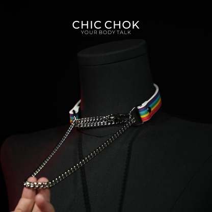 CHICCHOK [Breathless] Pulling Fashion and Fun Choker Rainbow - CHICCHOK