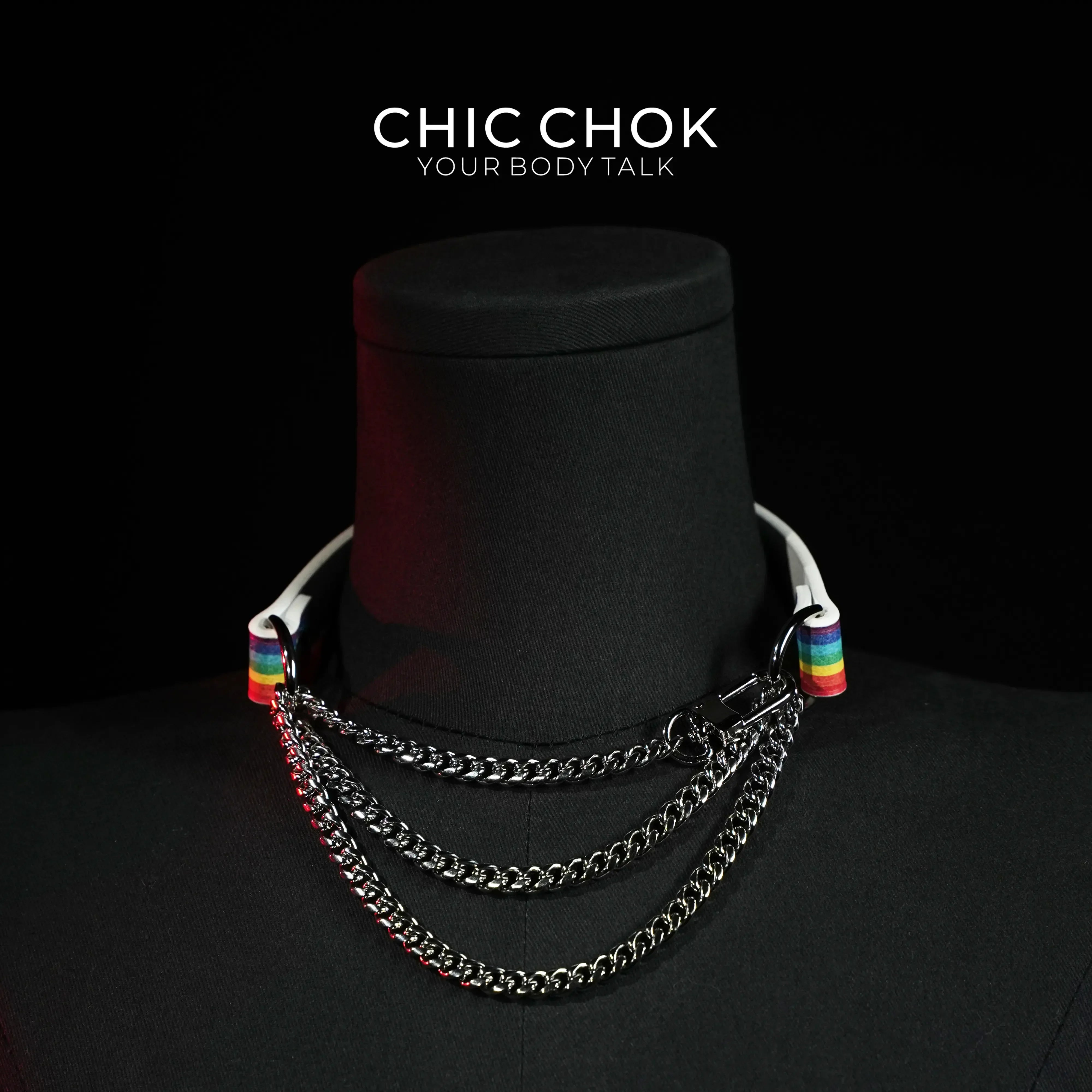 CHICCHOK [Breathless] Pulling Fashion and Fun Choker Rainbow - CHICCHOK