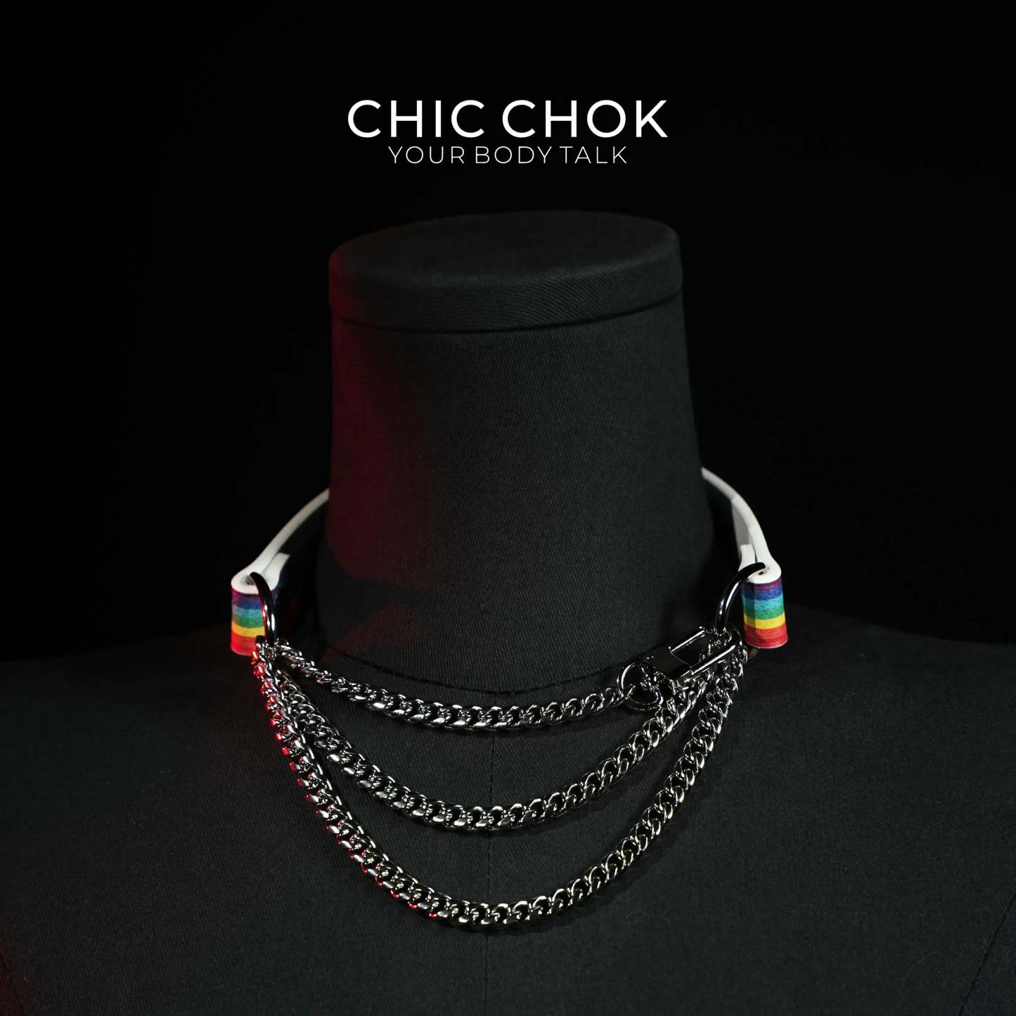 CHICCHOK [Breathless] Pulling Fashion and Fun Choker Rainbow - CHICCHOK