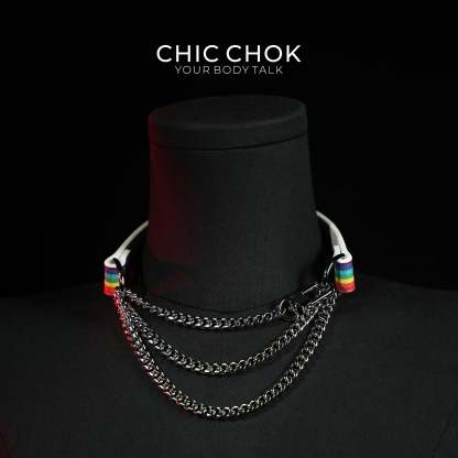 CHICCHOK [Breathless] Pulling Fashion and Fun Choker Rainbow - CHICCHOK