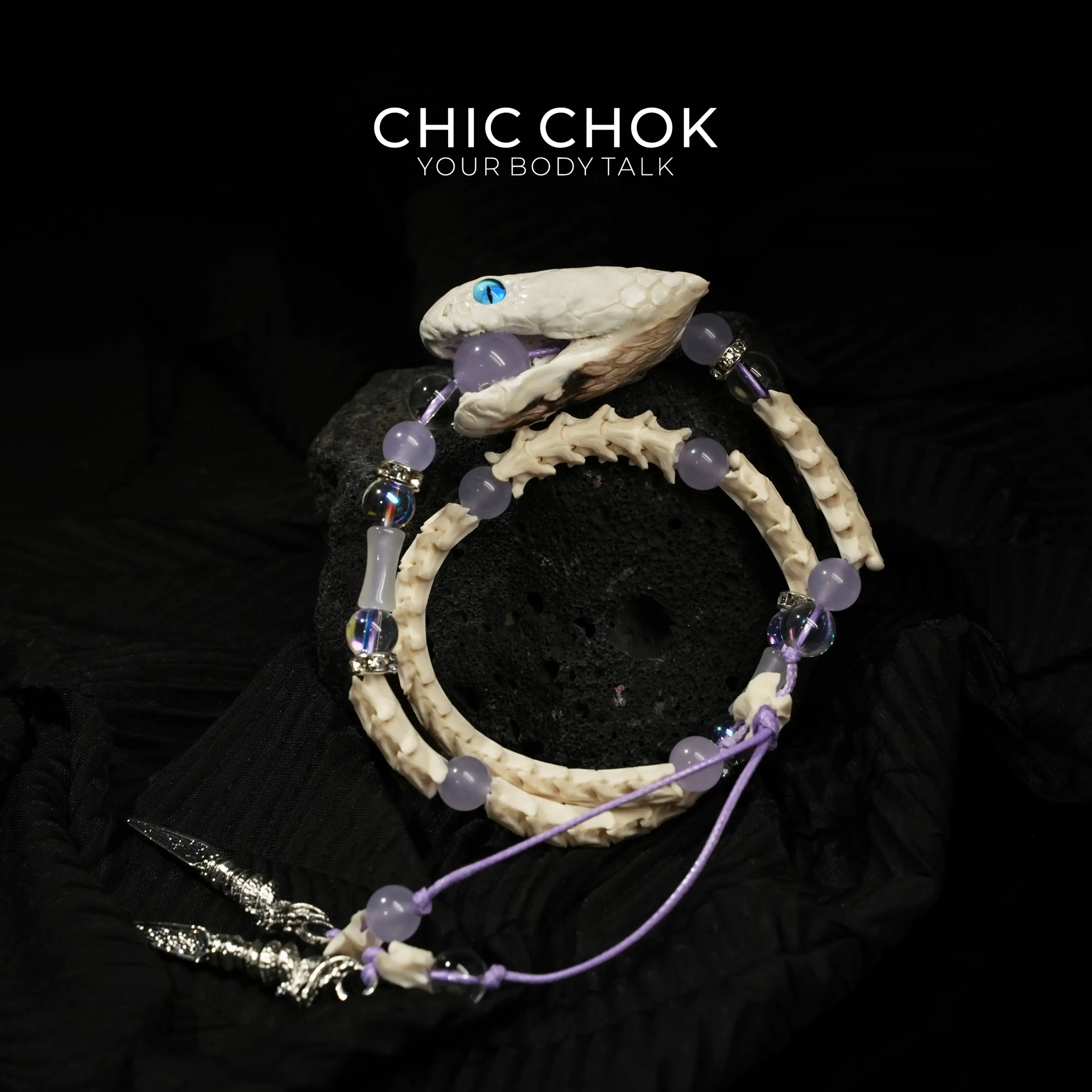 Violet Crown Serpent Bracelet - CHICCHOK