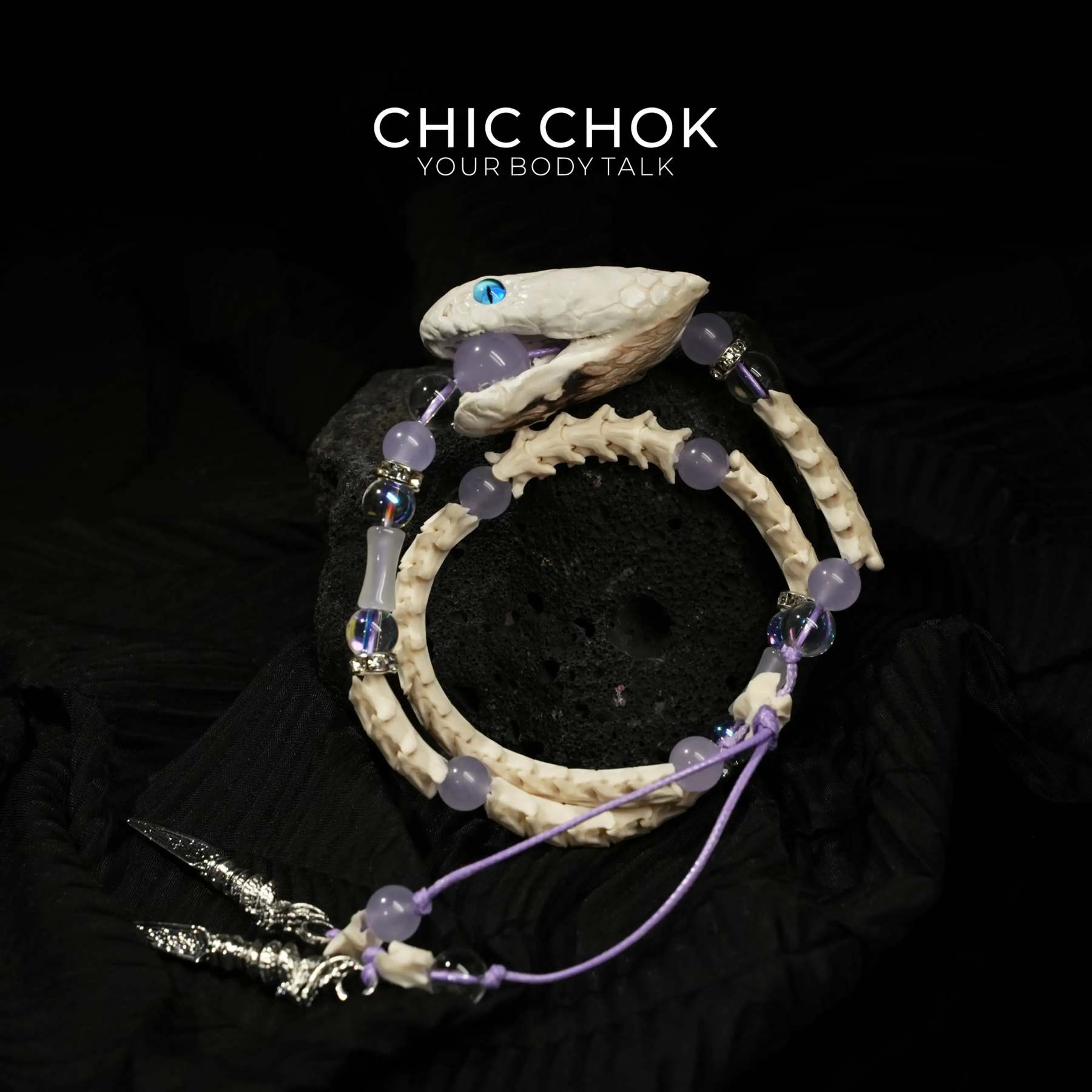 Violet Crown Serpent Bracelet - CHICCHOK