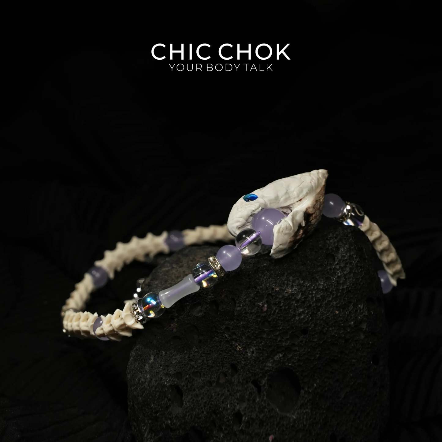 Violet Crown Serpent Bracelet - CHICCHOK