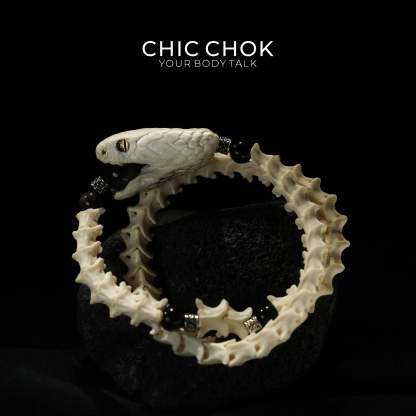 CHIC CHOK [Serpent Bone Pledge] Bracelet—A Wild Declaration of Dark Aesthetics - CHICCHOK