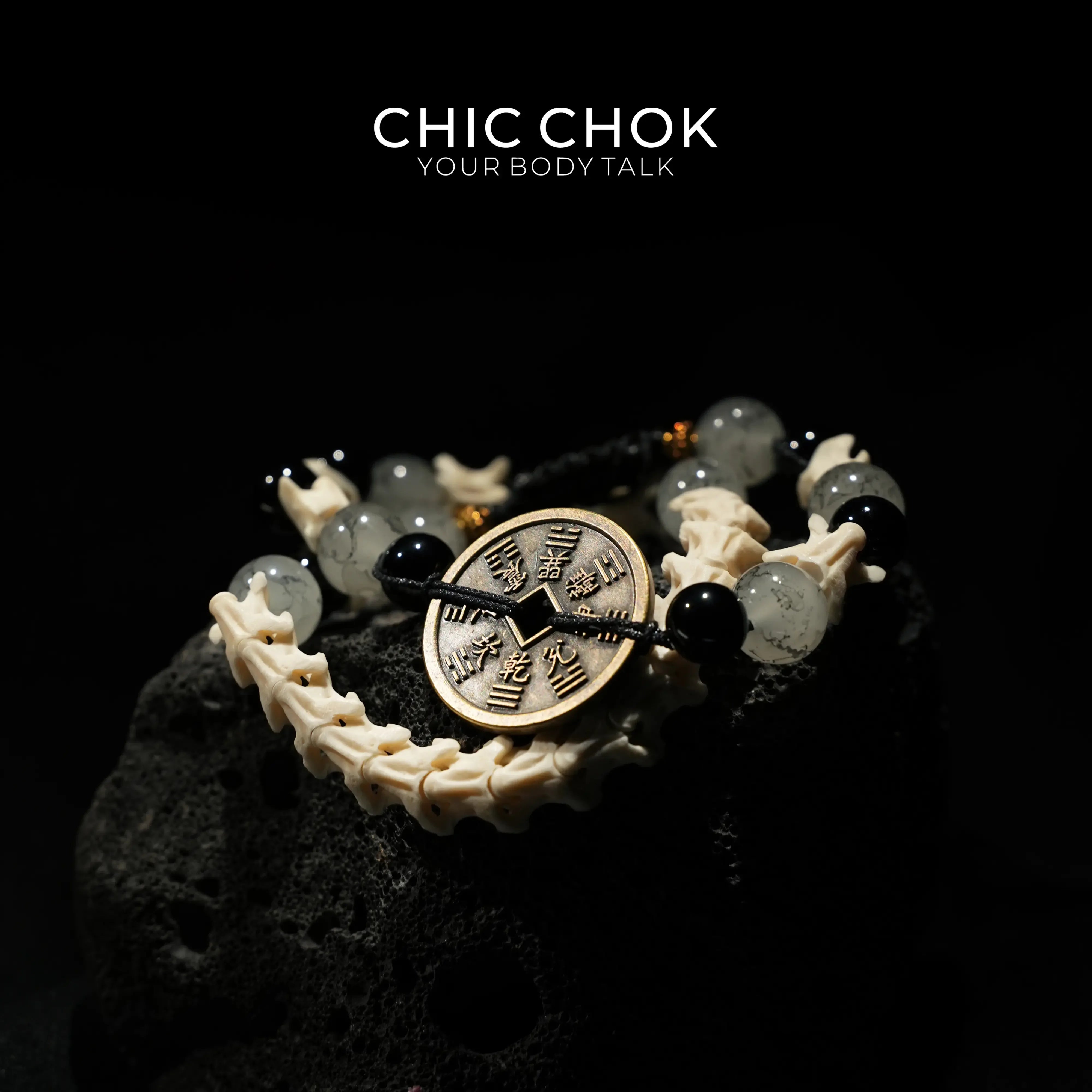 CHIC CHOK | Blue Jade Mystic Hexagram: Oriental Arcane Symbols in the Dark Night - CHICCHOK