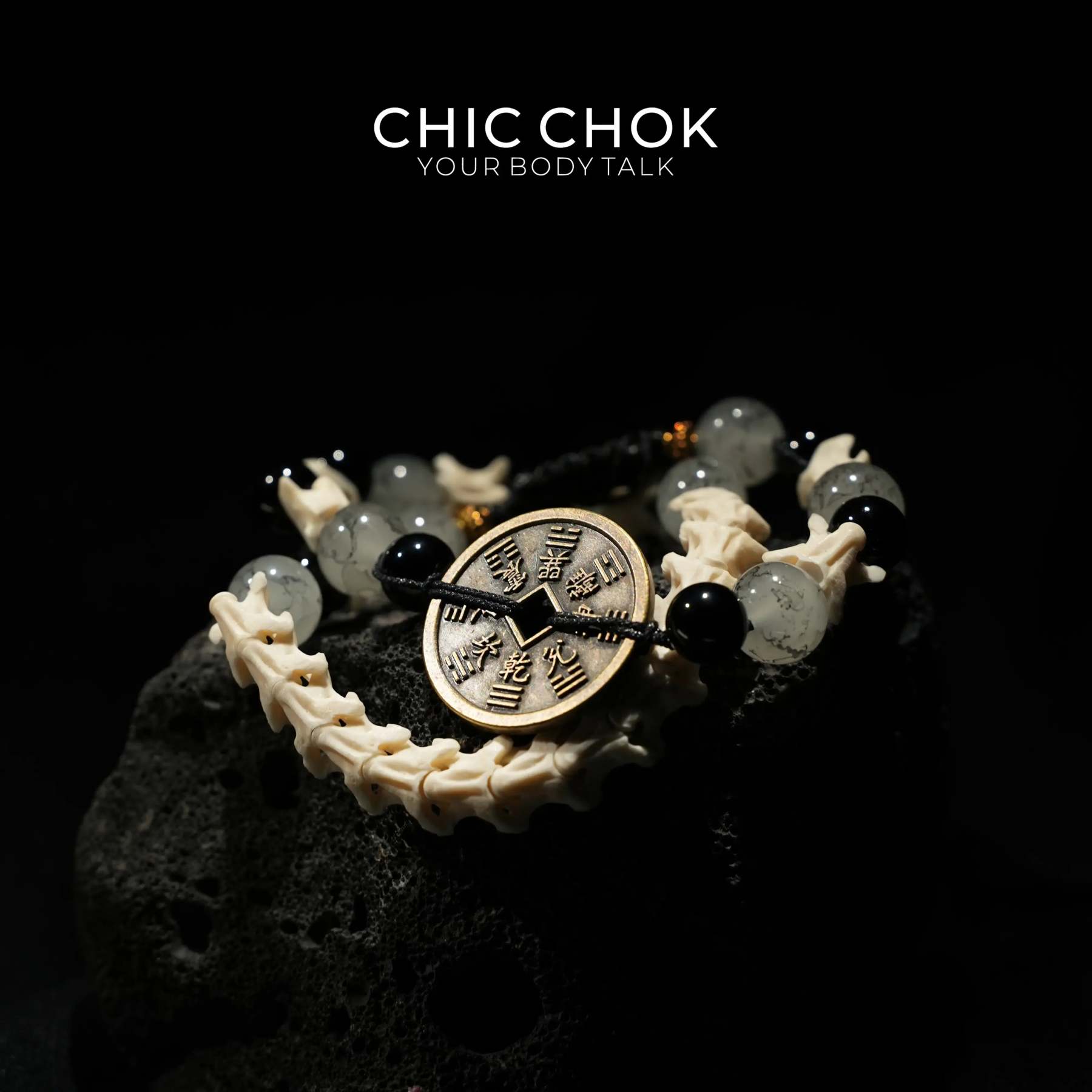 CHIC CHOK | Blue Jade Mystic Hexagram: Oriental Arcane Symbols in the Dark Night - CHICCHOK