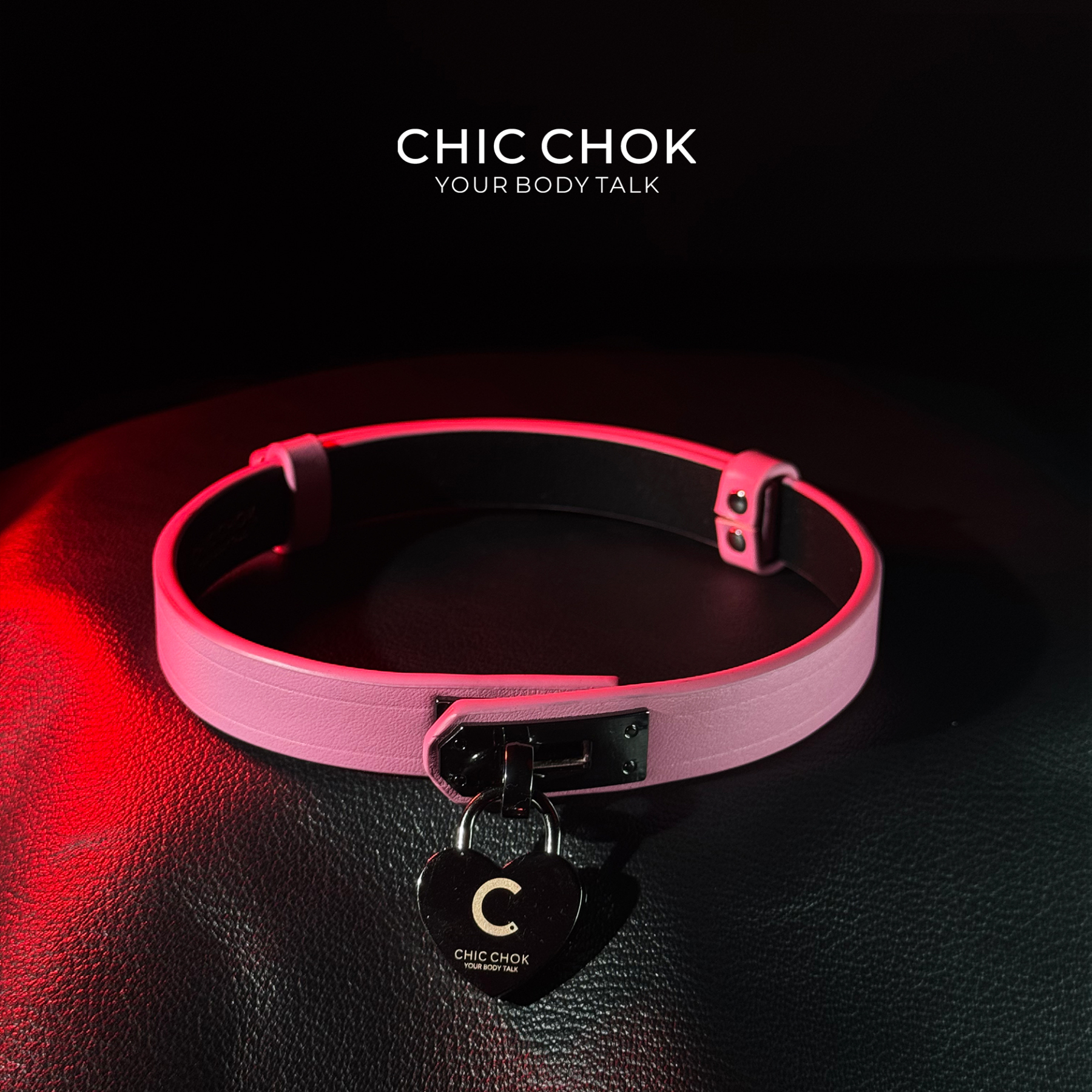 CHICCHOK [Lil Greedy] Fashion Necklace - Women's Pink And Black Adjust