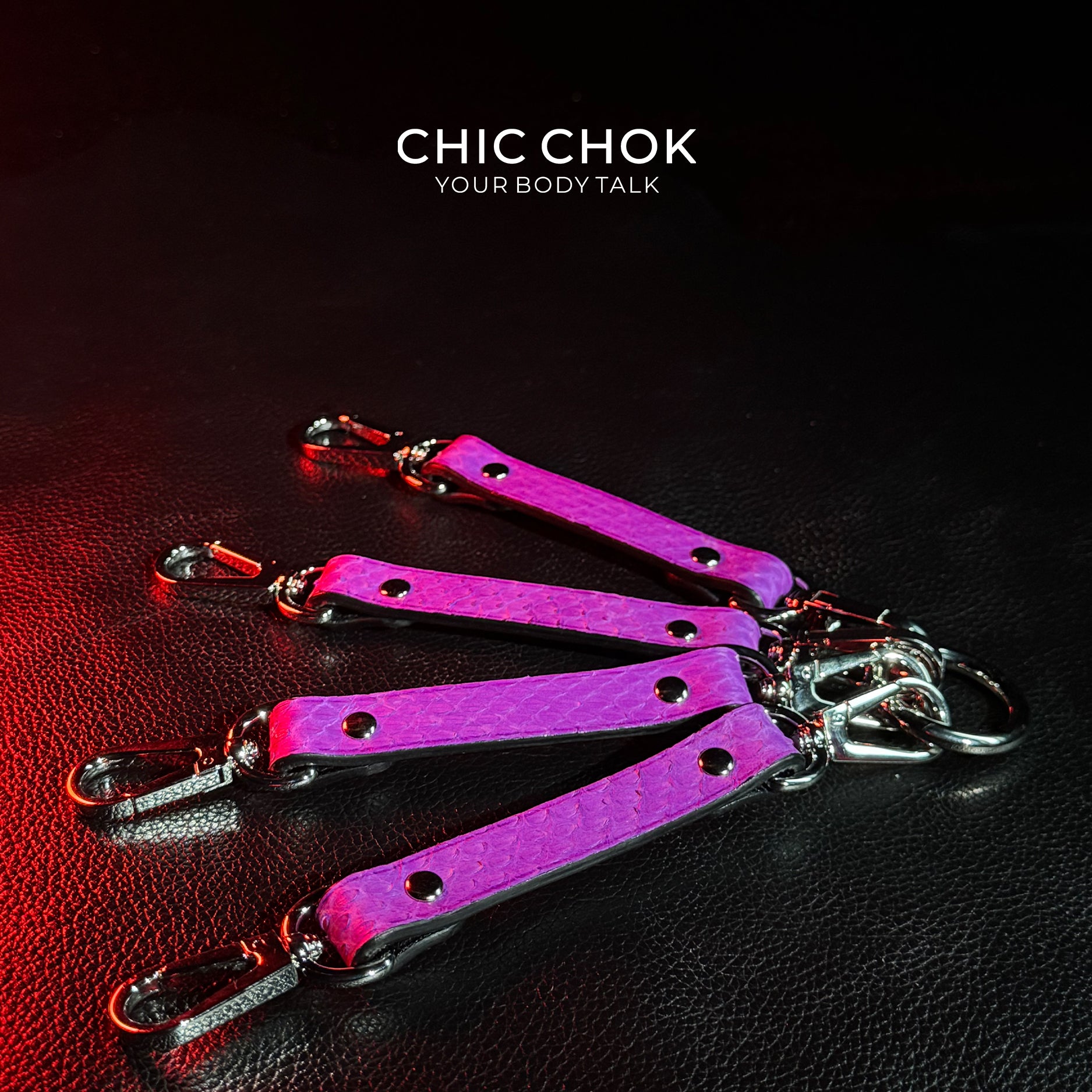 CHICCHOK [Play Time Set] - Genuine Leather Set PurpleSnakeskin