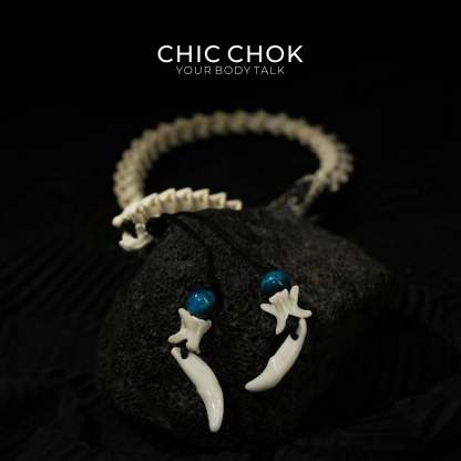 CHIC CHOK Bone Serpent Embracing Sapphire Star - CHICCHOK