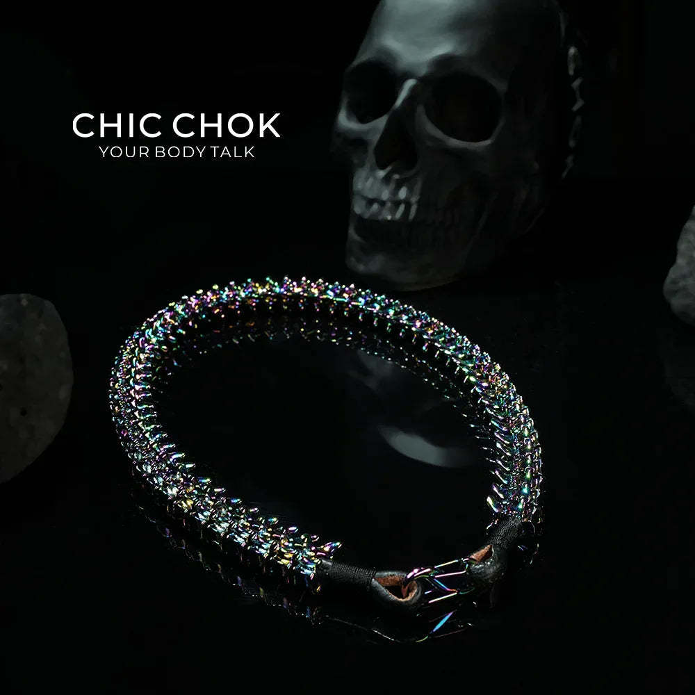 [CHICCHOK] Dragon Themed Choker - Bone Charm Elegance, A Fusion of Strength and Softness in a Choker Design Highlights(Dazzling Colors) - CHICCHOK
