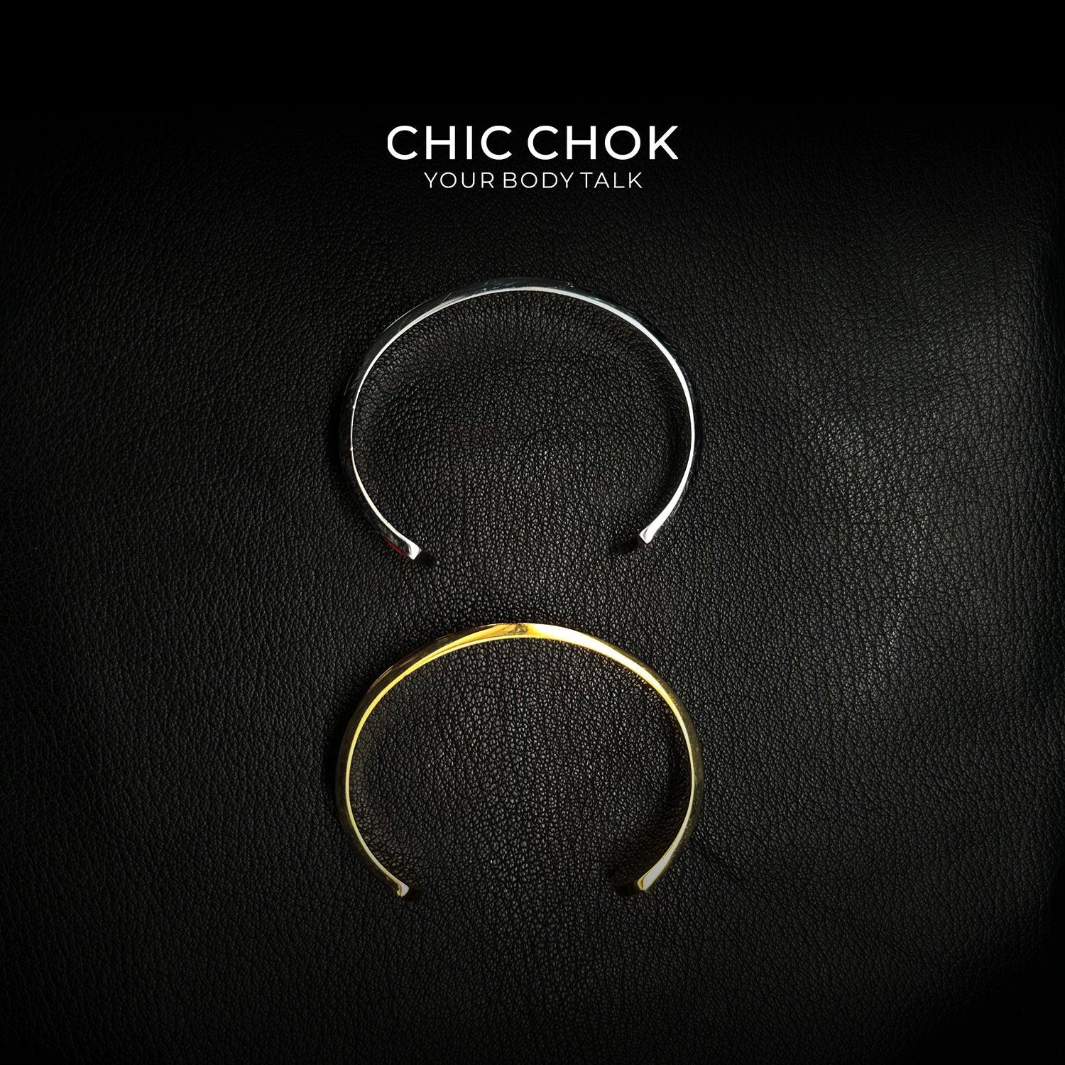 CHICCHOK Classic Open Bracelet Stainless Steel Subtle Stylish Non-Adjustable Bracelet - CHICCHOK