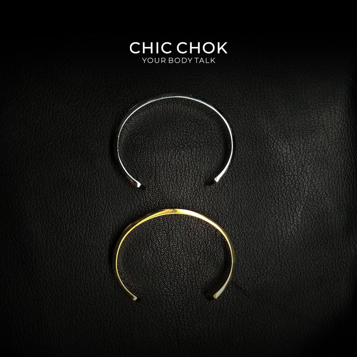 CHICCHOK Classic Open Bracelet Stainless Steel Subtle Stylish Non-Adjustable Bracelet - CHICCHOK