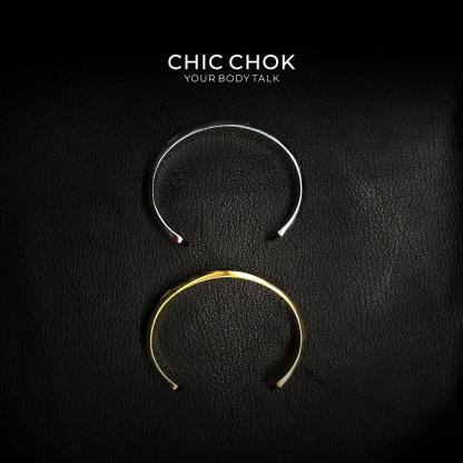 CHICCHOK Classic Open Bracelet Stainless Steel Subtle Stylish Non-Adjustable Bracelet - CHICCHOK