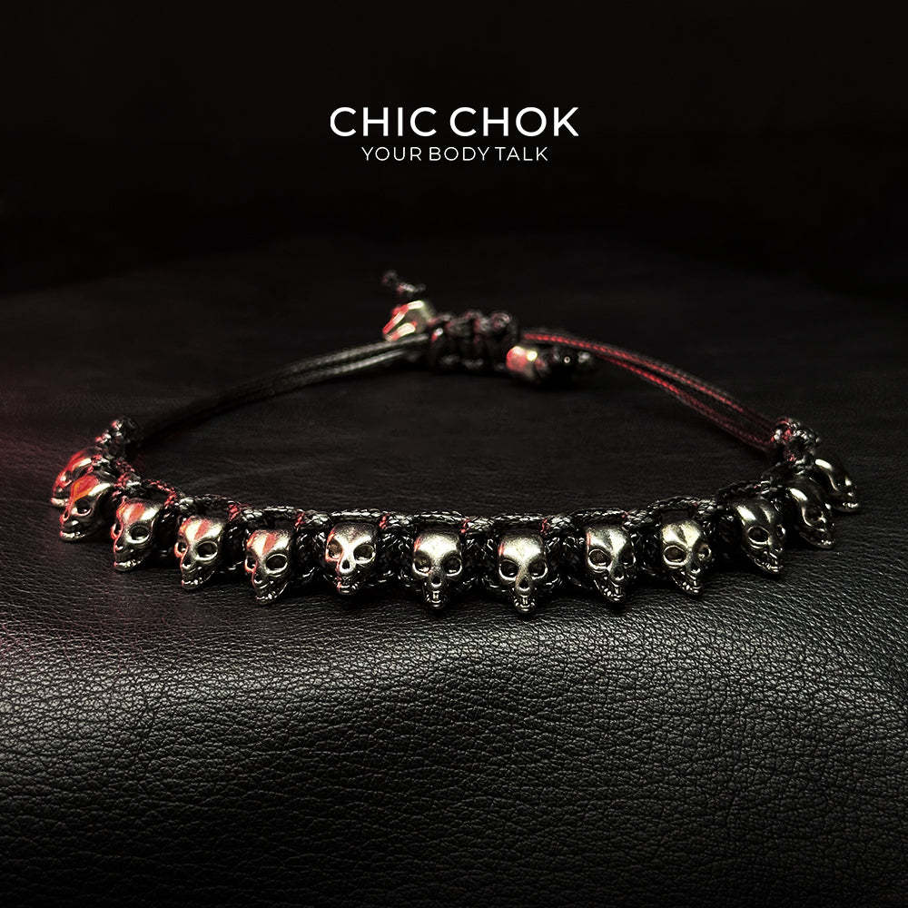 CHICCHOK Adjustable Skeleton Bracelet - Edgy Gothic Vibe