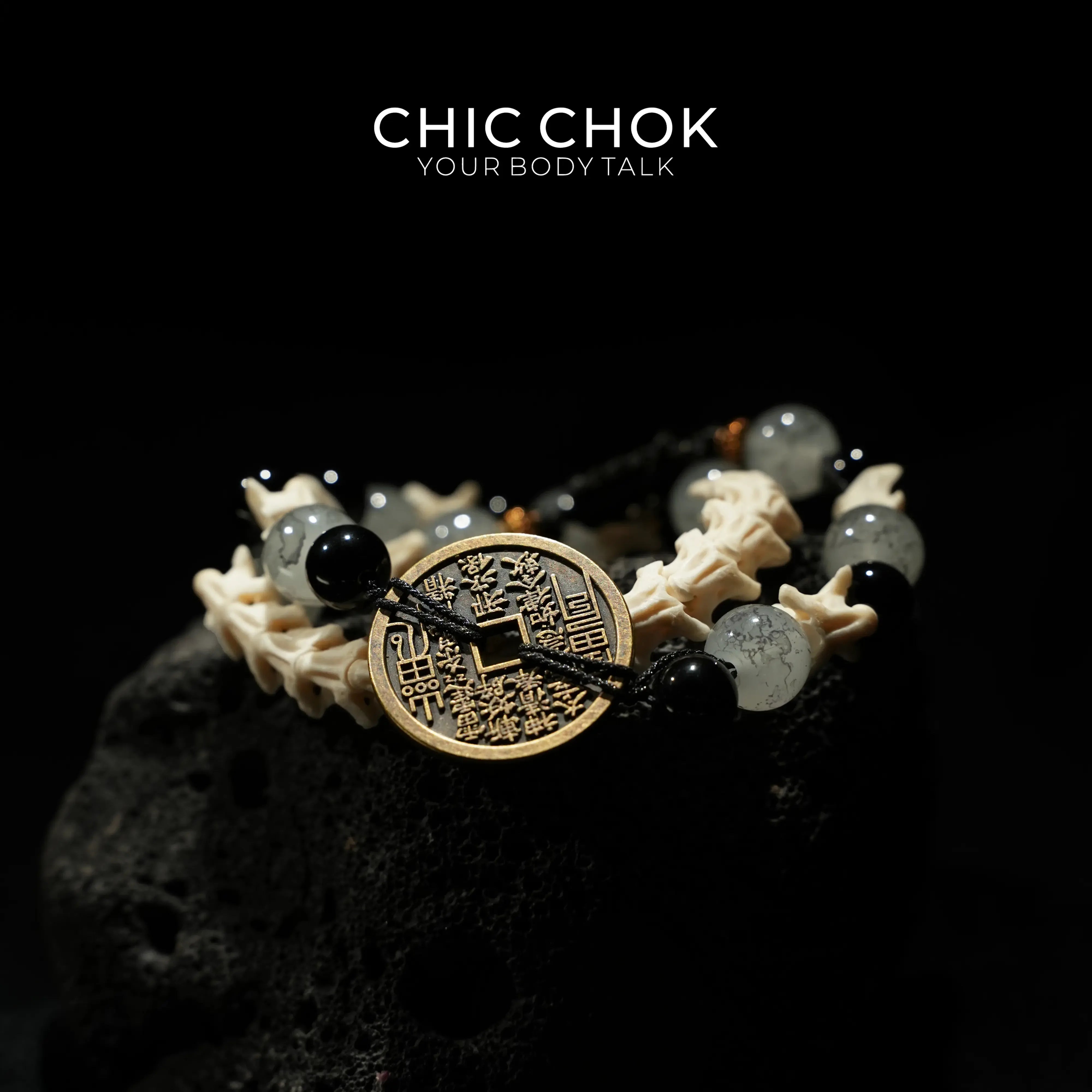 CHIC CHOK | Blue Jade Mystic Hexagram: Oriental Arcane Symbols in the Dark Night - CHICCHOK