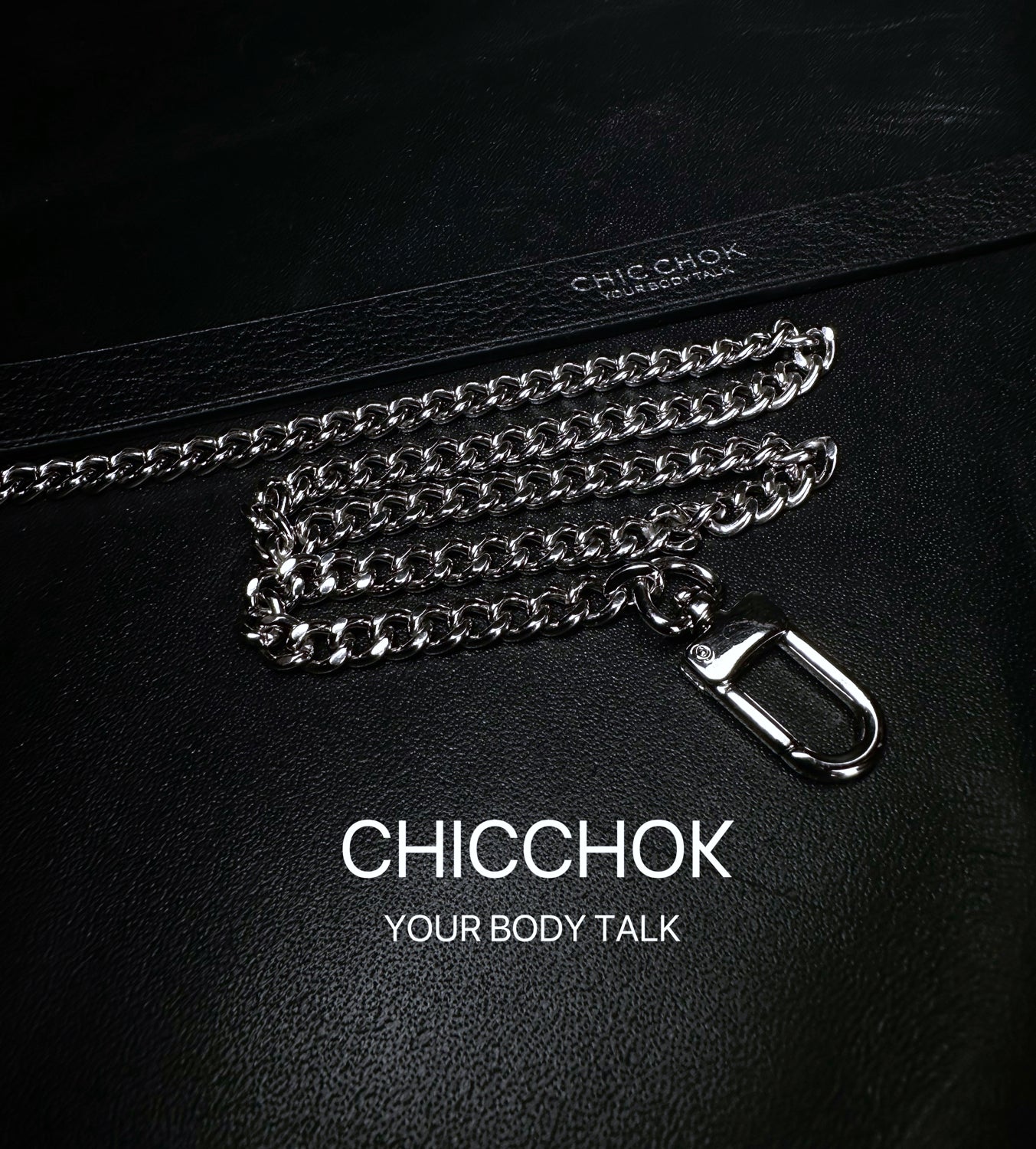 chicchok breathless choker black silver fashion handmade