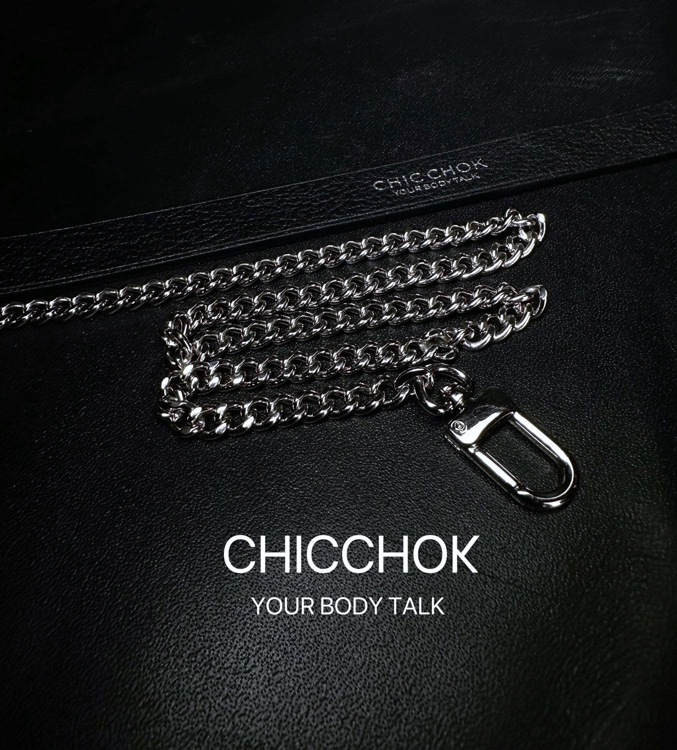 chicchok breathless choker black silver fashion handmade