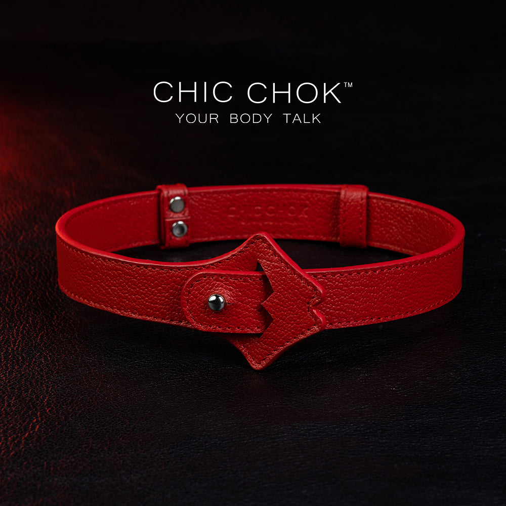 {"default":"CHICCHOK [Exotic Kiss] Red Lips Shape Adjustable Fashion Leather Choker - Eye-catching red lips pendant, adjustable fit, high-quality leather, chic and unique design for adding edgy flair to any outfit, perfect for both casual and statement looks."}
