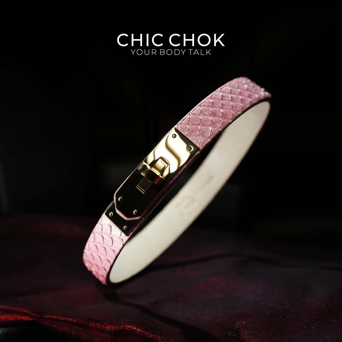 CHICCHOK - Kelly buckle Dimple Choker - CHICCHOK - Choker