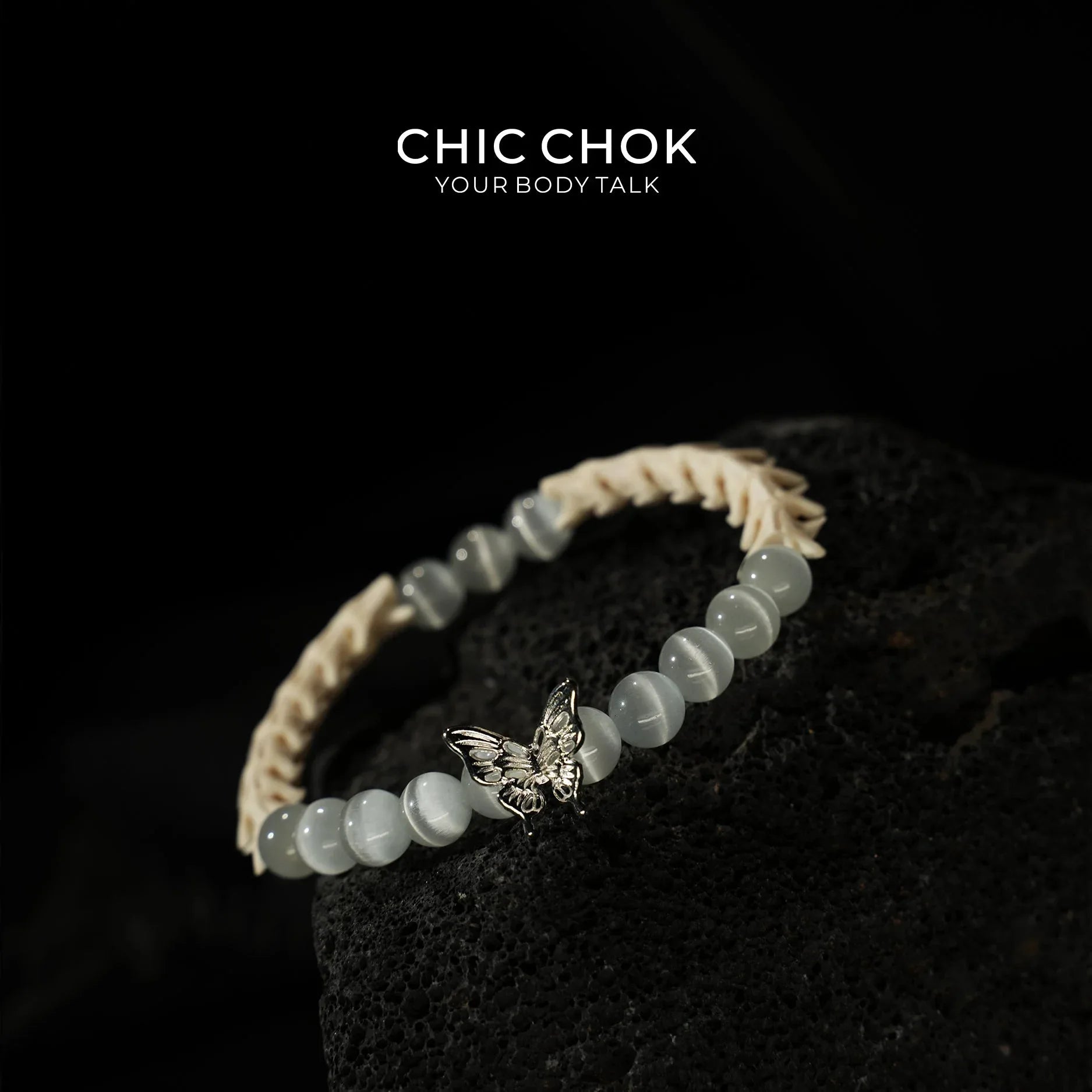 Butterfly Bone Frost Firefly Bracelet - CHICCHOK