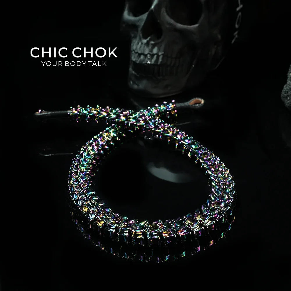 [CHICCHOK] Dragon Themed Choker - Bone Charm Elegance, A Fusion of Strength and Softness in a Choker Design Highlights(Dazzling Colors) - CHICCHOK
