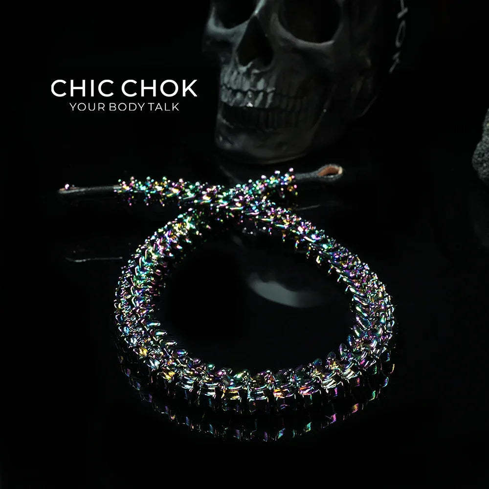 [CHICCHOK] Dragon Themed Choker - Bone Charm Elegance, A Fusion of Strength and Softness in a Choker Design Highlights(Dazzling Colors) - CHICCHOK