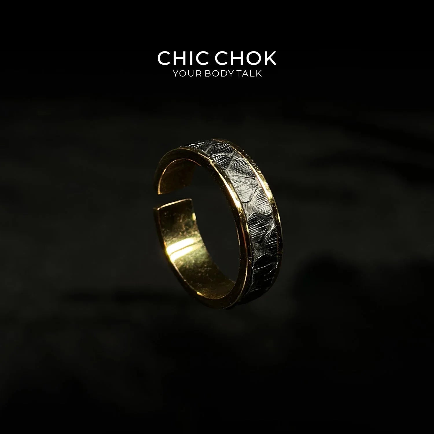 CHICCHOK Classic Open Ring Stainless Steel Subtle Stylish Adjustable Ring - CHICCHOK