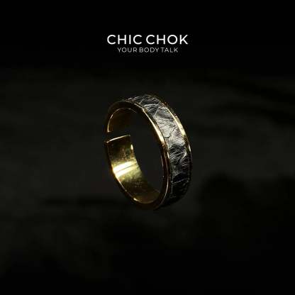 CHICCHOK Classic Open Ring Stainless Steel Subtle Stylish Adjustable Ring - CHICCHOK