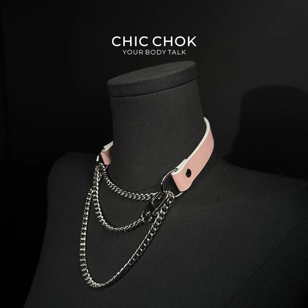 CHICCHOK [Breathless] Pulling Fashion and Fun Choker Pink - CHICCHOK