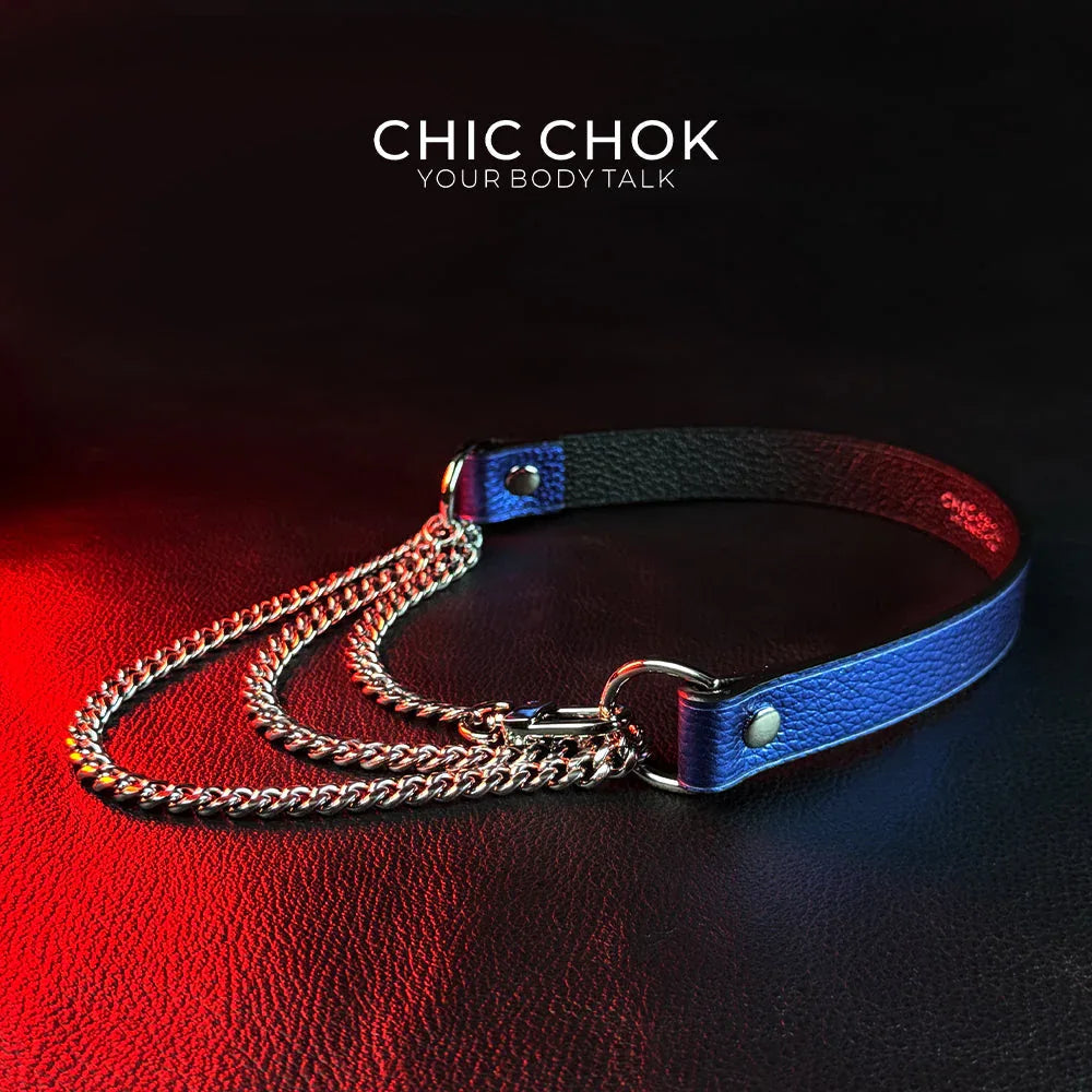 CHICCHOK [Breathless] Pulling Fashion and Fun Choker(Blue) - CHICCHOK