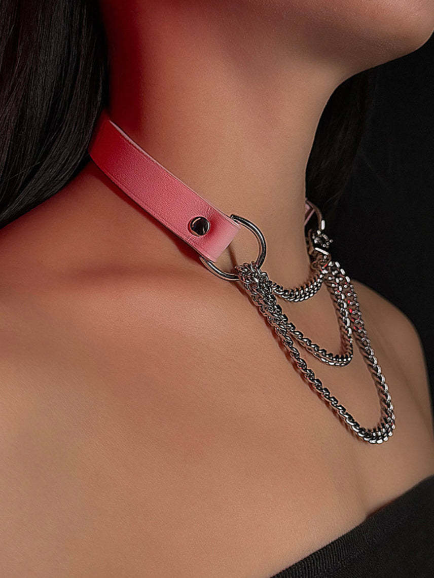 CHICCHOK [Breathless] Pulling Fashion and Fun Choker Pink