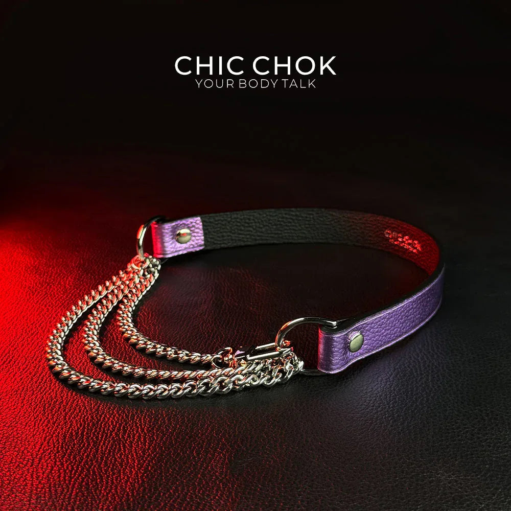 CHICCHOK [Breathless] Pulling Fashion and Fun Choker(Purple) - CHICCHOK