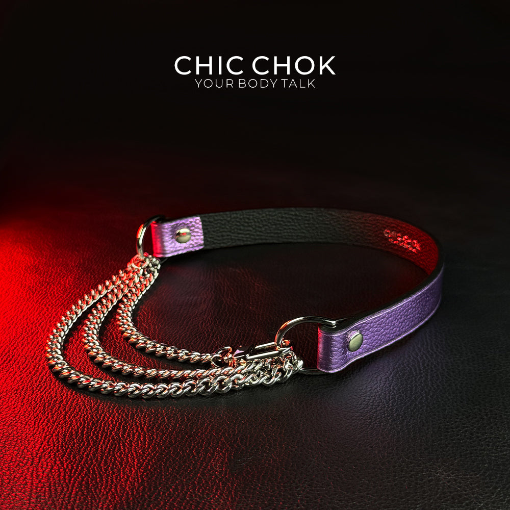 CHICCHOK [Breathless] Pulling Fashion and Fun Choker(Purple)