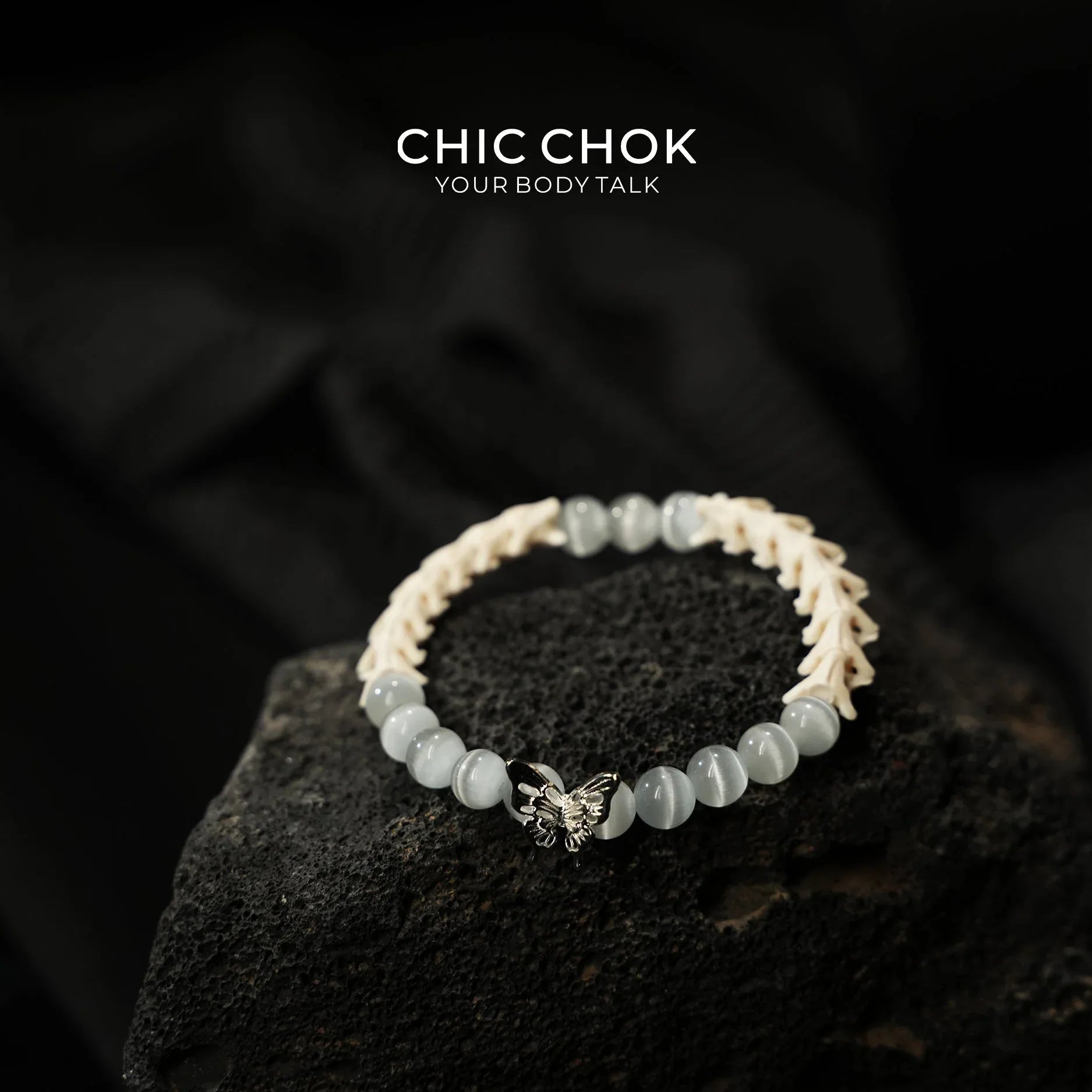 Butterfly Bone Frost Firefly Bracelet - CHICCHOK