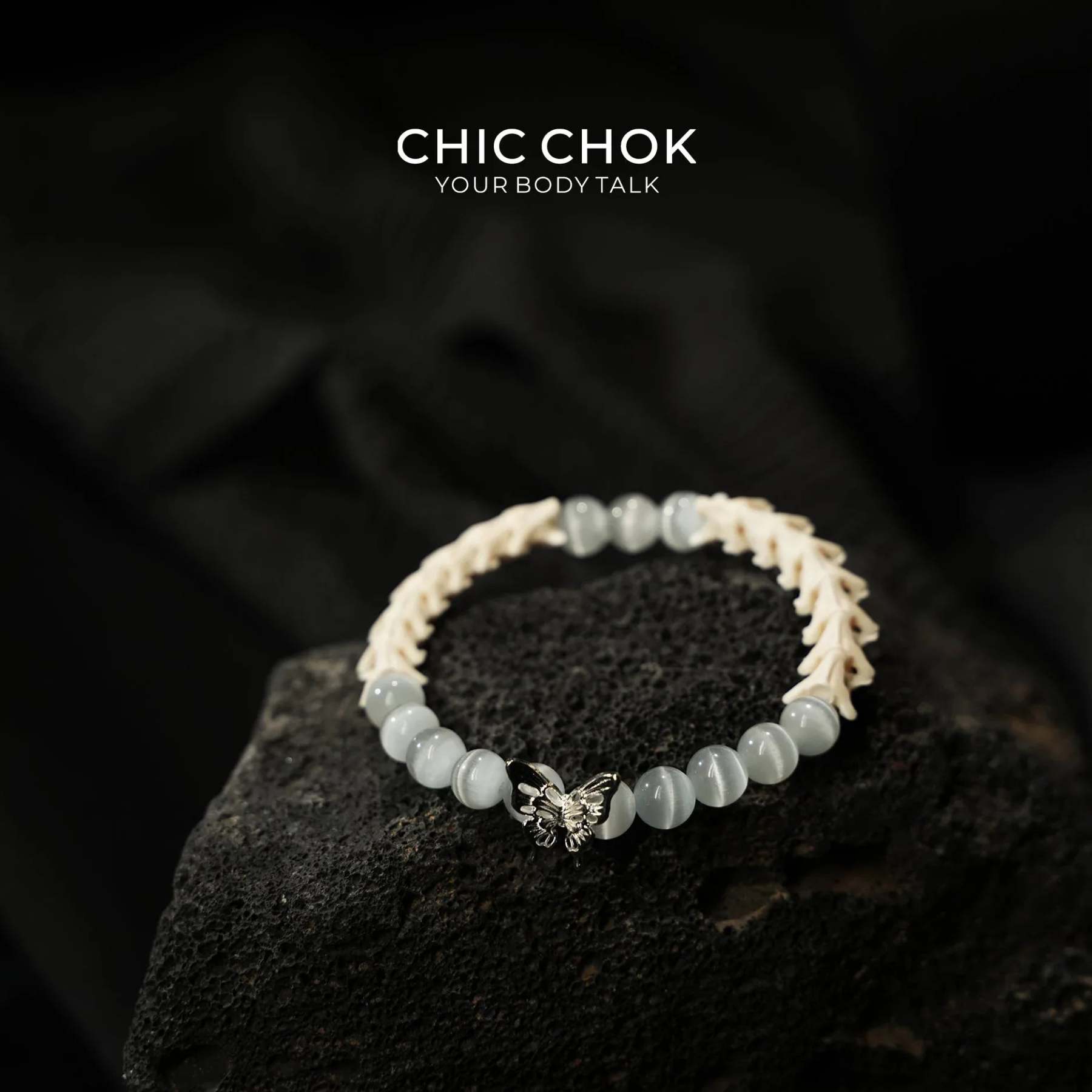 Butterfly Bone Frost Firefly Bracelet - CHICCHOK