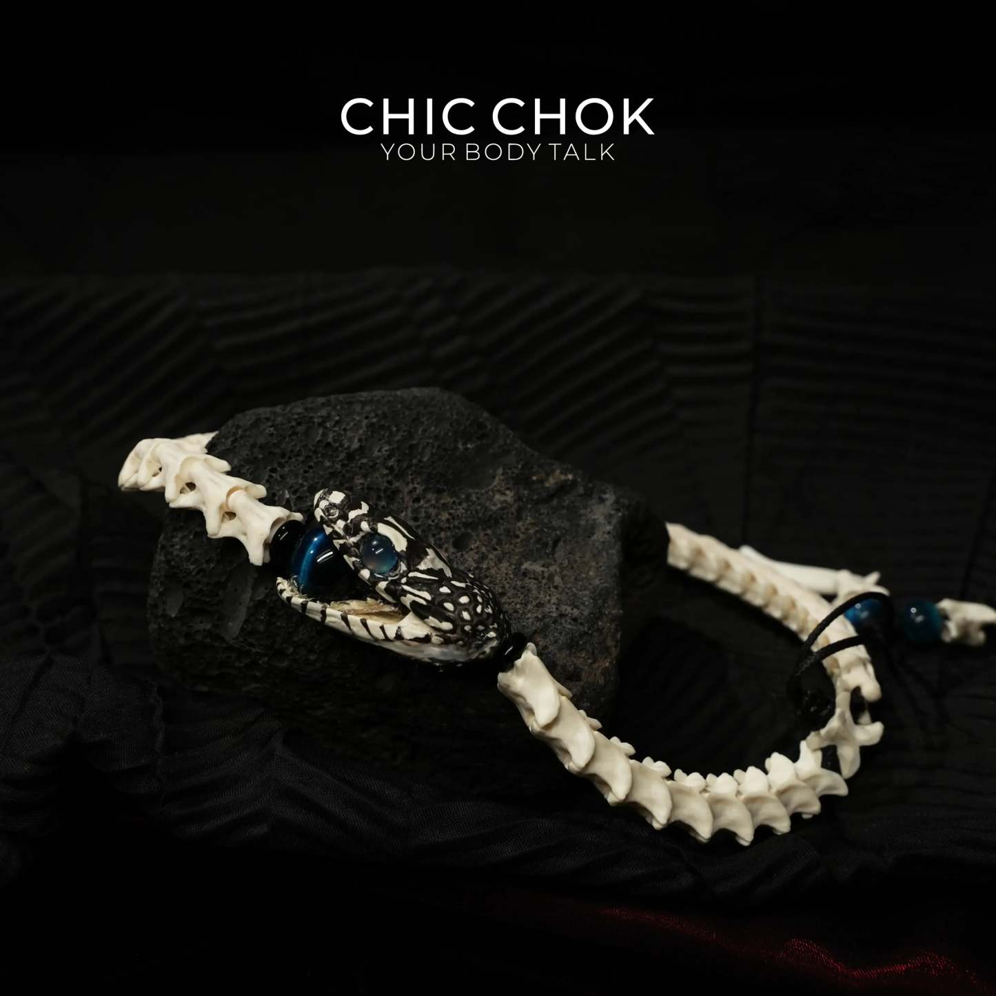 CHIC CHOK Bone Serpent Embracing Sapphire Star - CHICCHOK