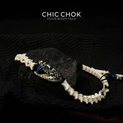 CHIC CHOK Bone Serpent Embracing Sapphire Star - CHICCHOK