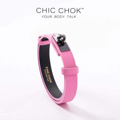CHICCHOK [The Minimalism] - Classic Front Closure Customize Non-adjustable Fashion Choker(With a love lock) - CHICCHOK