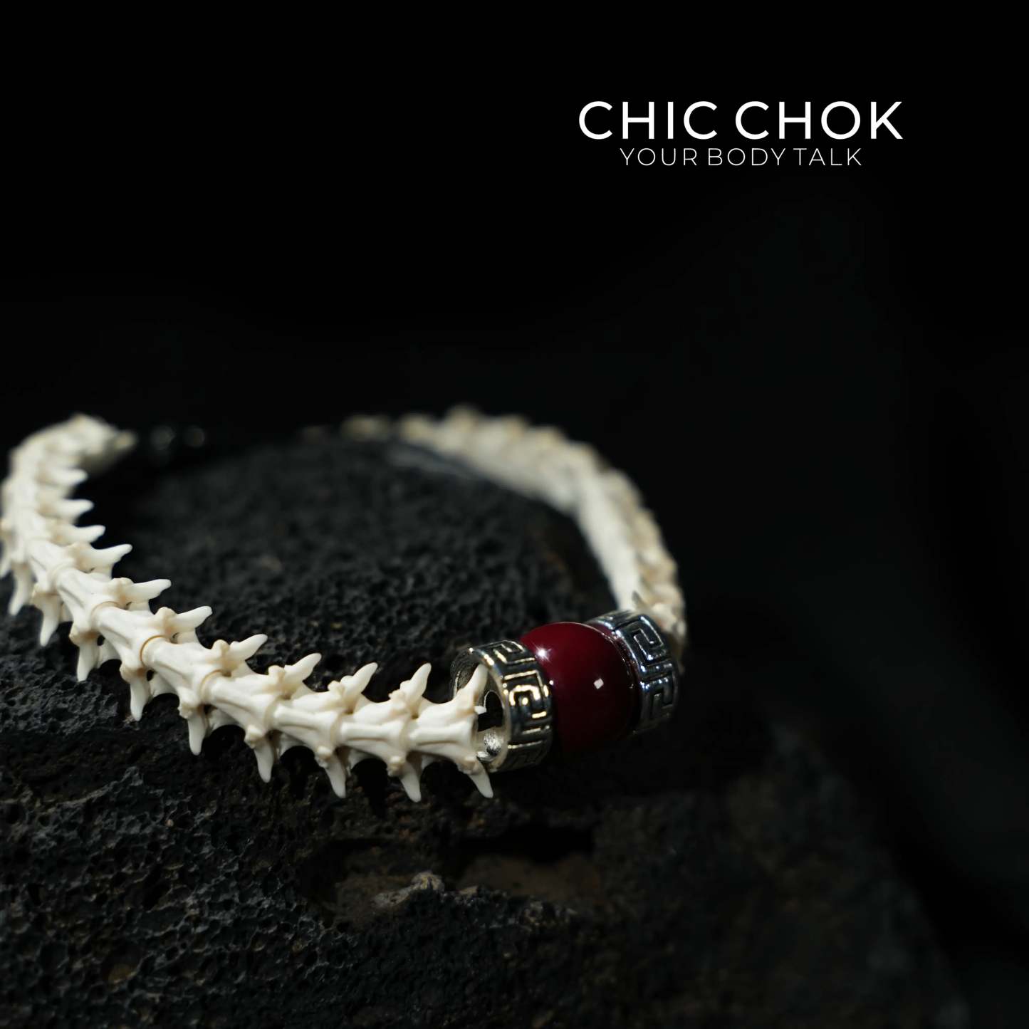 Red-Eyed Scaled Bone Bracelet
