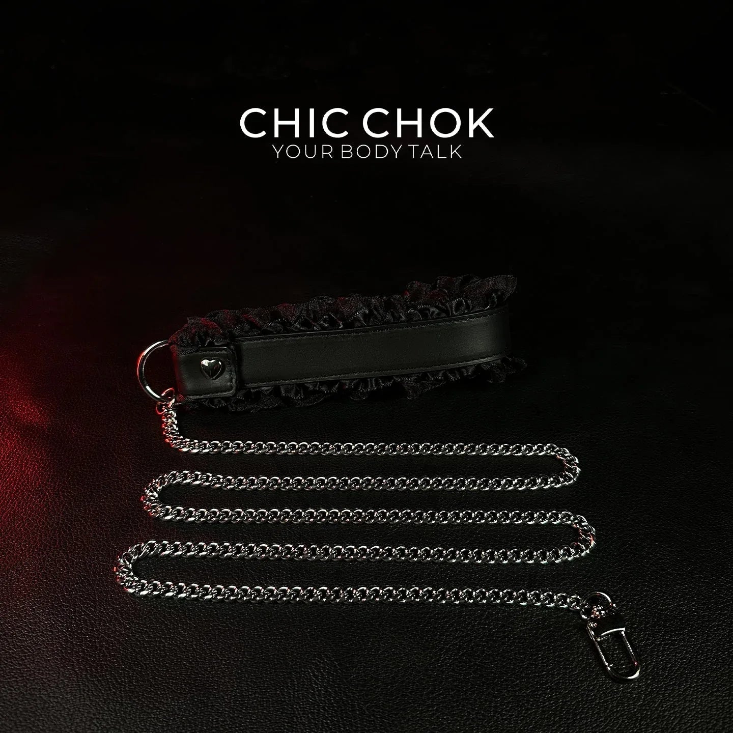 CHICCHOK [Kitty Love] Kitty Themed Cute Lovely Leather Lace with Bell Adjustable Choker - CHICCHOK