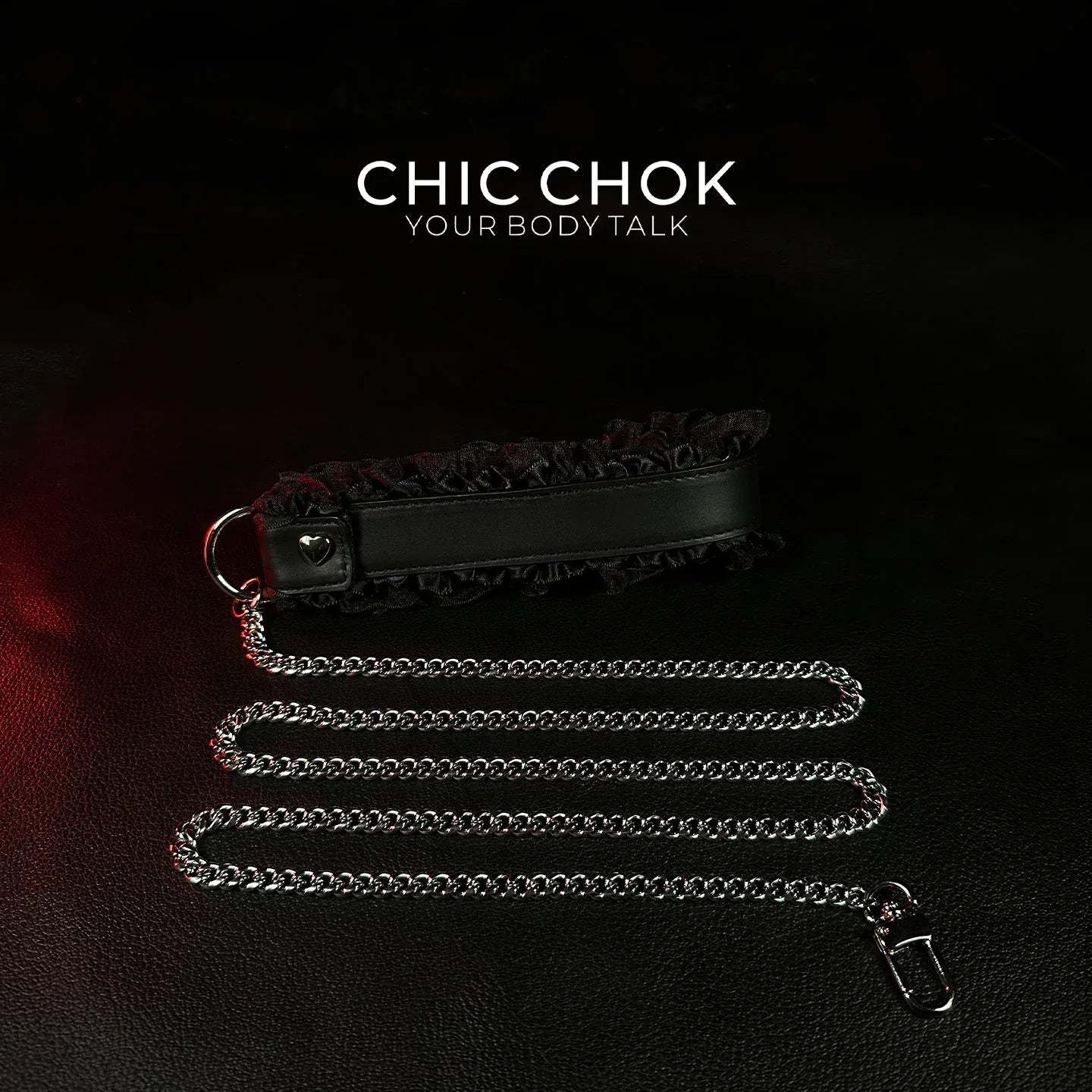CHICCHOK [Kitty Love] Kitty Themed Cute Lovely Leather Lace with Bell Adjustable Choker - CHICCHOK