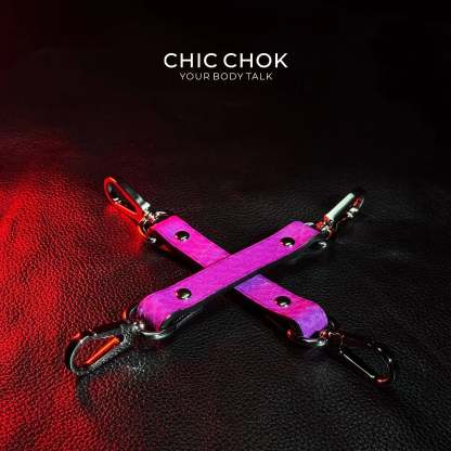 Purple Snakeskin Leather Necklace Set - Handmade Boho Jewelry - CHICCHOK