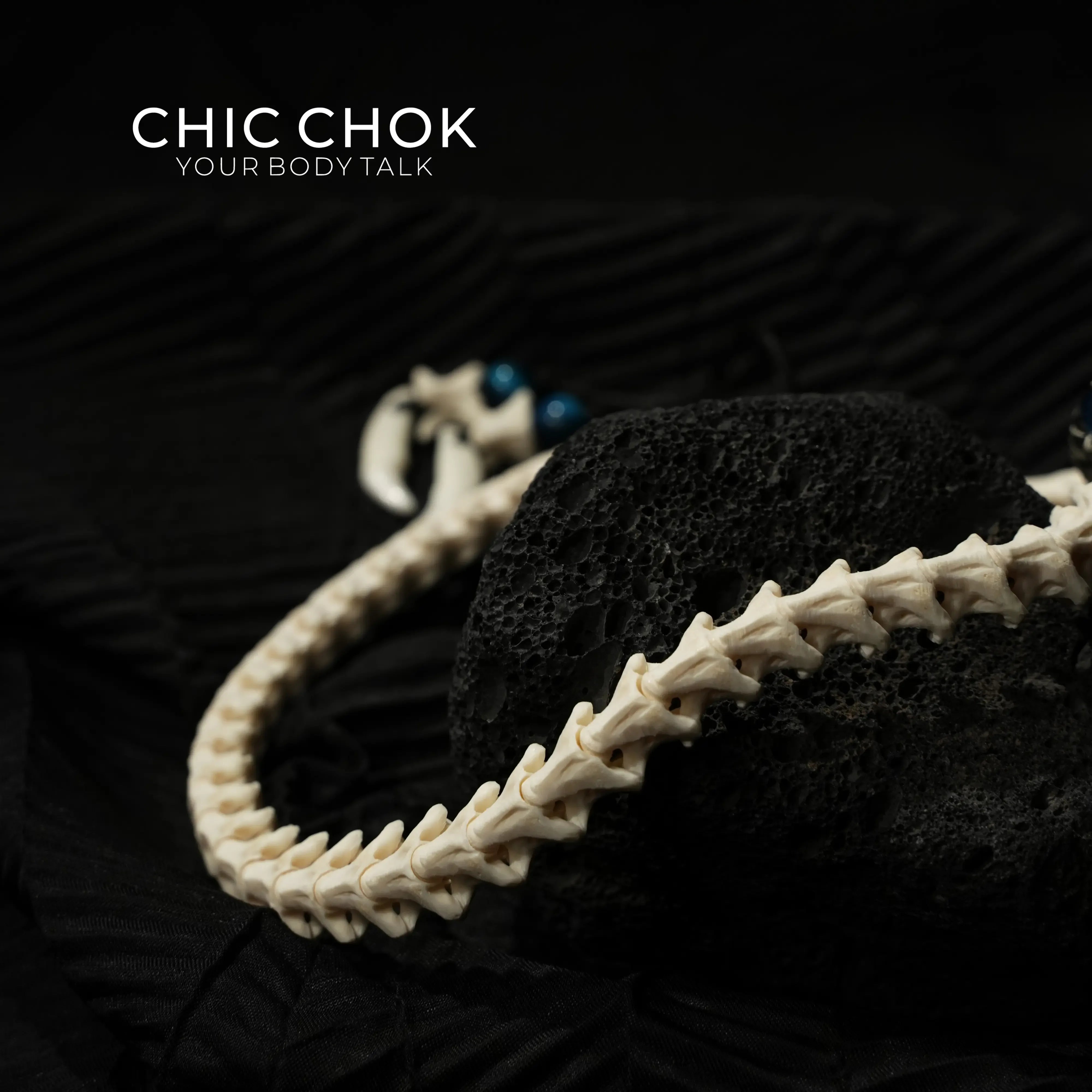 CHIC CHOK Bone Serpent Embracing Sapphire Star - CHICCHOK