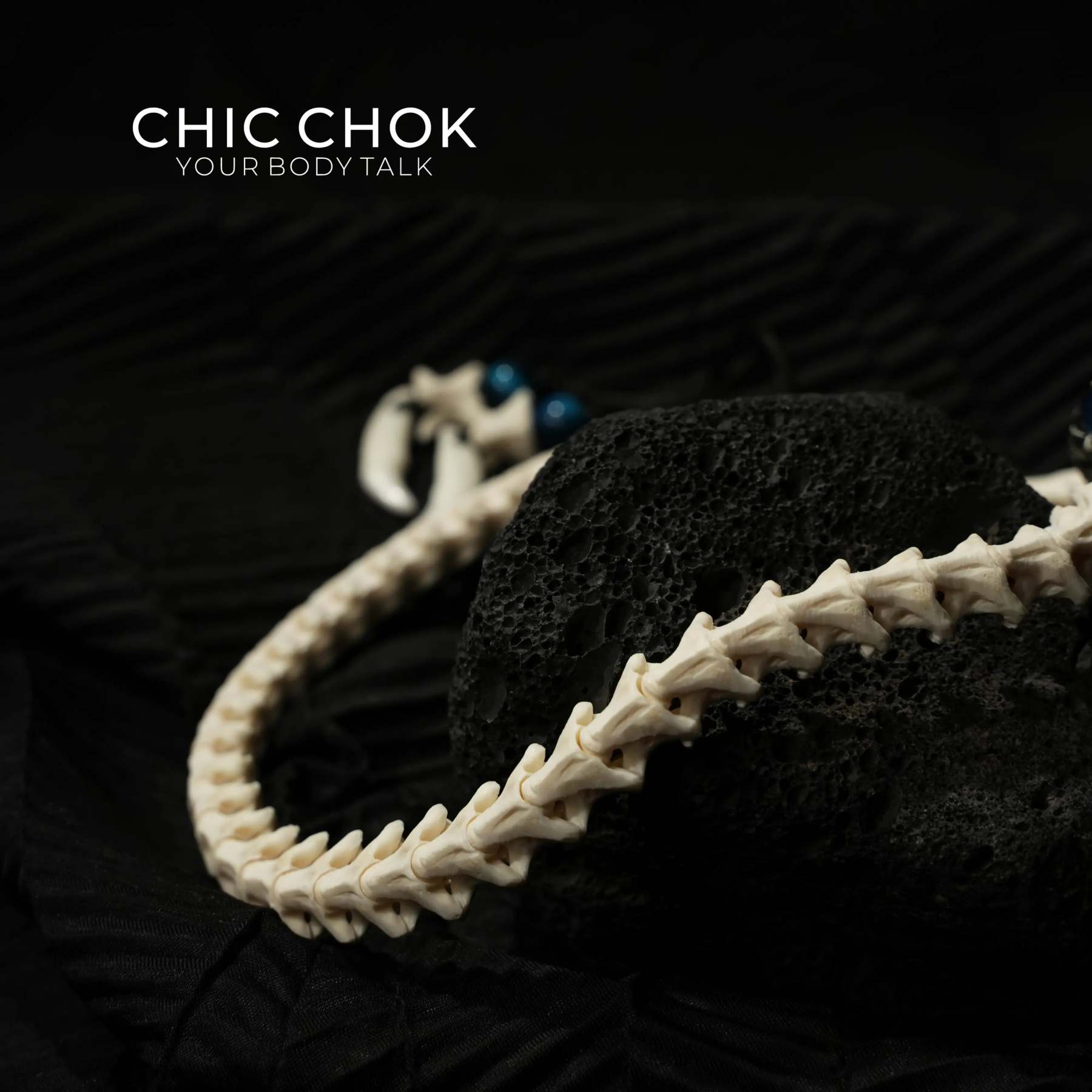 CHIC CHOK Bone Serpent Embracing Sapphire Star - CHICCHOK