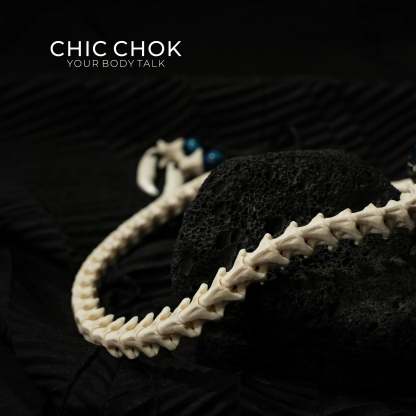 CHIC CHOK Bone Serpent Embracing Sapphire Star - CHICCHOK