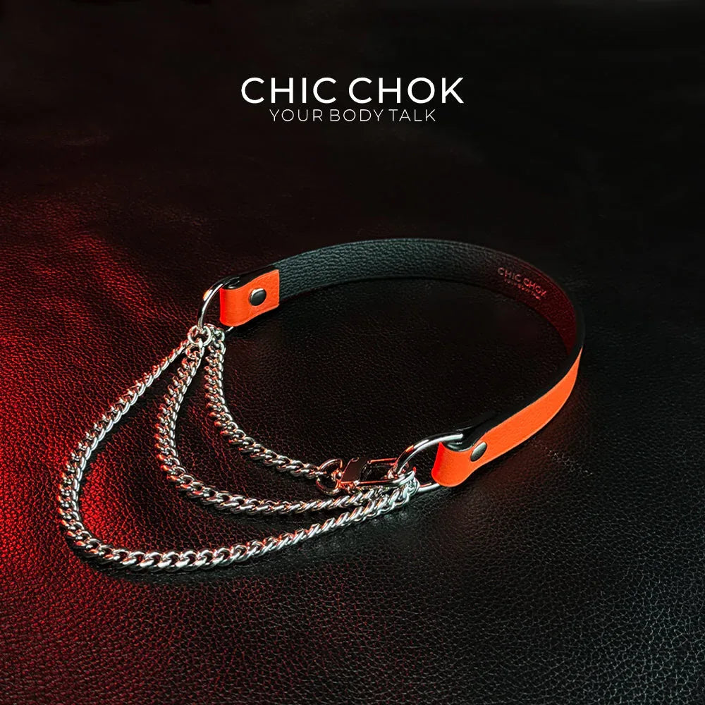 CHICCHOK [Breathless] Pulling Fashion and Fun Choker(Orange) - CHICCHOK