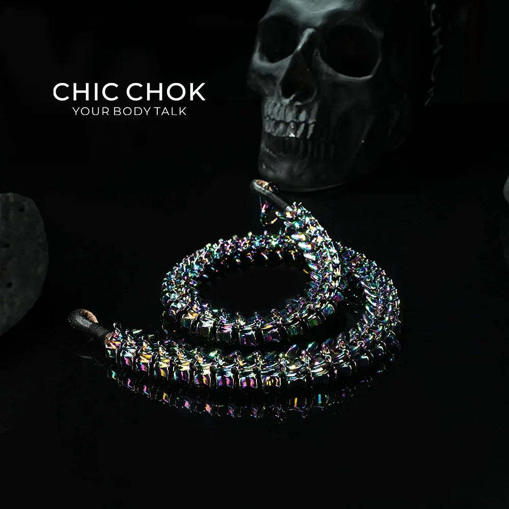 [CHICCHOK] Dragon Themed Choker - Bone Charm Elegance, A Fusion of Strength and Softness in a Choker Design Highlights(Dazzling Colors) - CHICCHOK