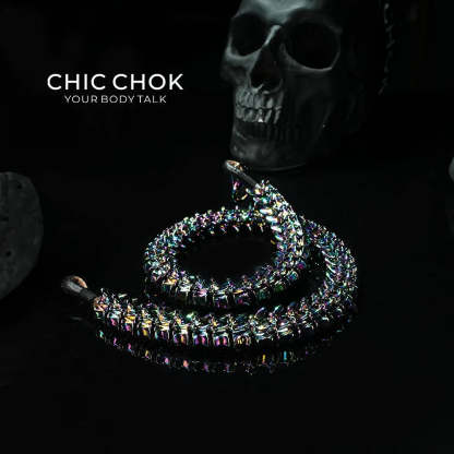[CHICCHOK] Dragon Themed Choker - Bone Charm Elegance, A Fusion of Strength and Softness in a Choker Design Highlights(Dazzling Colors) - CHICCHOK