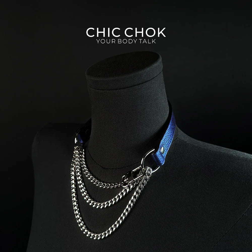 CHICCHOK [Breathless] Pulling Fashion and Fun Choker(Blue) - CHICCHOK