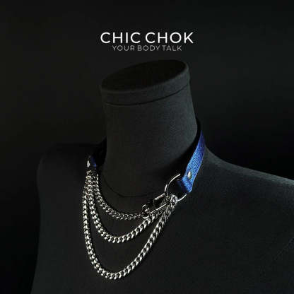 CHICCHOK [Breathless] Pulling Fashion and Fun Choker(Blue) - CHICCHOK